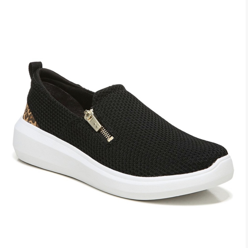 Ryka black leopard slip on sneaker